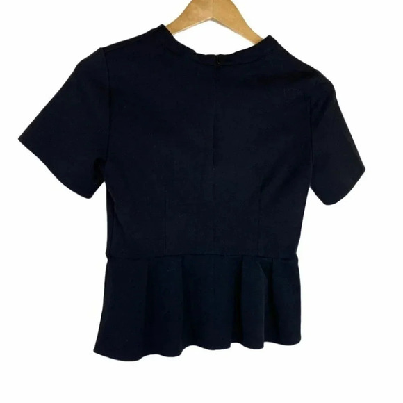ASOS 4 black short sleeve peplum top - Picture 4 of 4